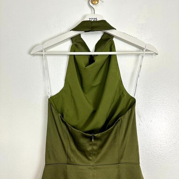 ELLIATT Camo Asymmetric Satin Cocktail Dress in Khaki Size X-Small - mordernwear.com ELLIATT Camo Asymmetric Satin Cocktail Dress in Khaki Size X-Small - mordernwear.com